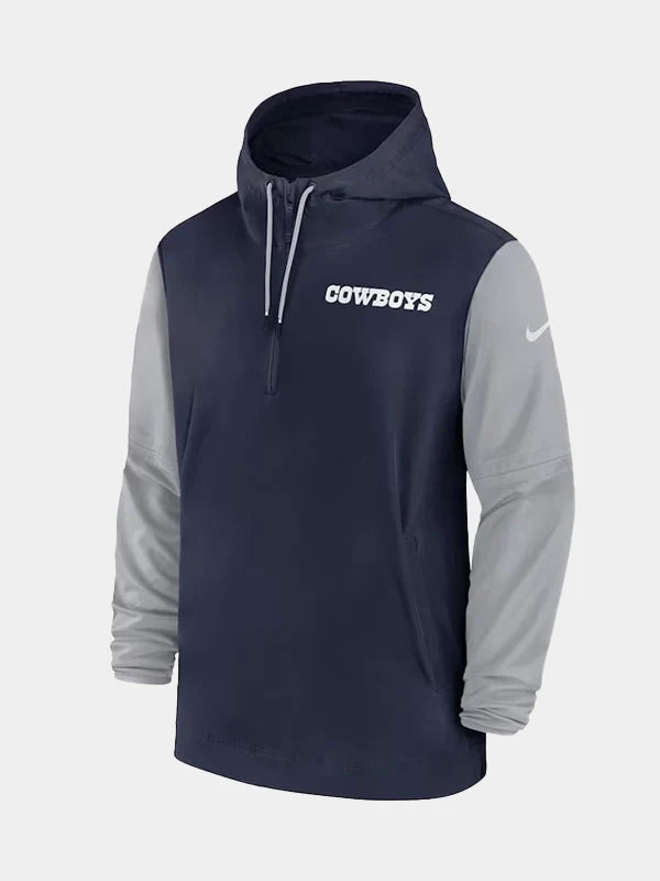 Nike NFL Dallas Cowboys Sideline Pre-Game Half-Zip Hoodie Jacket