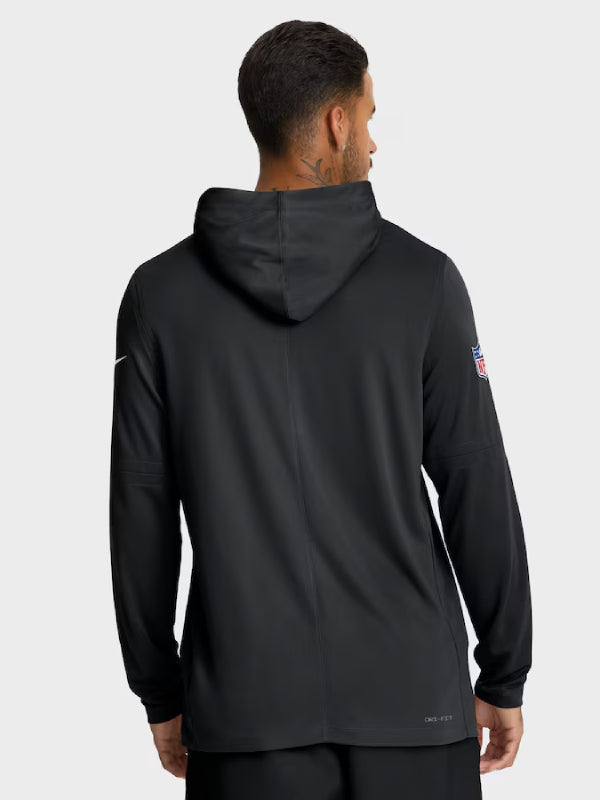 Nike Raiders Sideline Performance Long Sleeve Hoodie T-Shirt Black