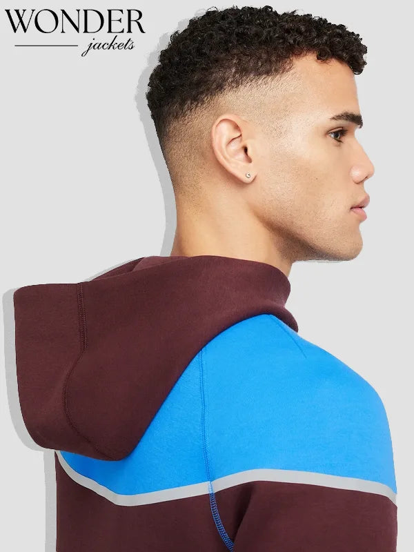 Nike Tech Windrunner Fleece Full-Zip Burgundy Jacket