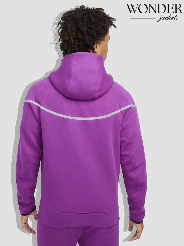 Nike Tech Windrunner Men’s Reflective Design Details Fleece Full-Zip Jacket Pink