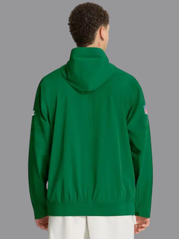 Nike Kelly Green Philadelphia Eagles Sideline Alt Pack Anorak Half Zip Hoodie Jacket