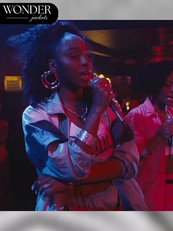 Normani Freaky Tales White Denim Jacket