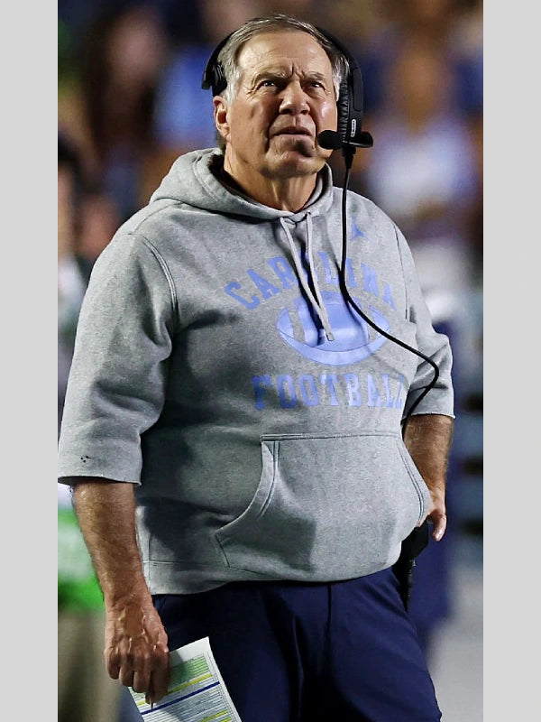 North Carolina Bill Belichick Hoodie Grey