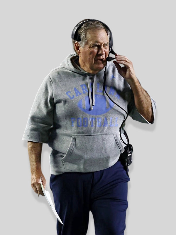 North Carolina Tar Heels Bill Belichick Hoodie Grey
