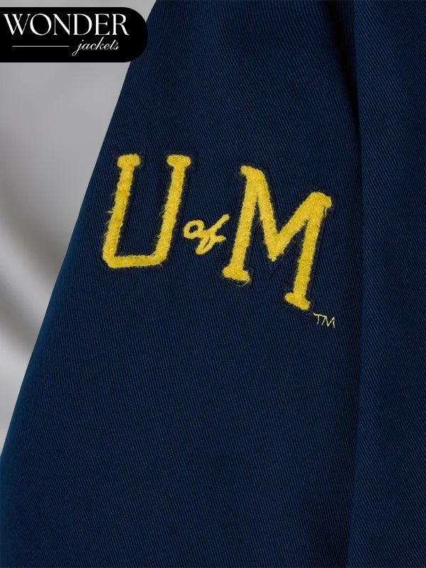 OVO Michigan Wolverines Varsity Jacket Blue