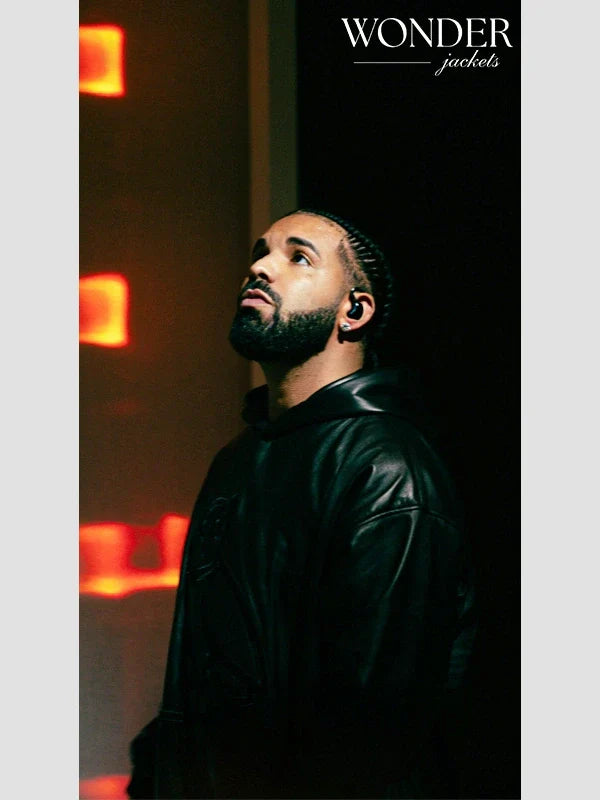OVO OG Black Leather Owl Hoodie Drake