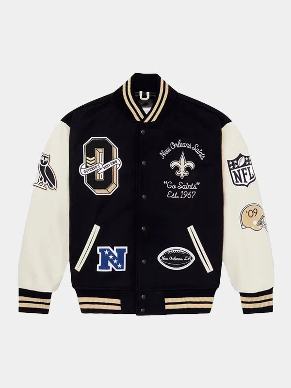 OVO x NFL New Orleans Saints Varsity Jacket