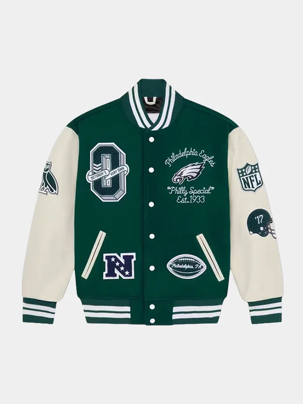 OVO x NFL Philadelphia Eagles Varsity Jacket