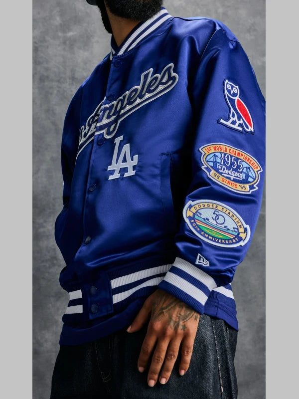 OVO x New Era x MLB Dodgers Blue Jacket