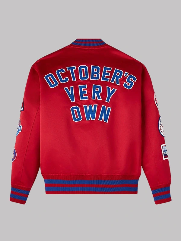 OVO x New Era x MLB Montreal Expos Varsity Red Jacket