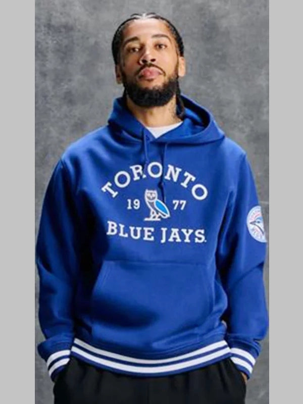 OVO x New Era x MLB Toronto Hoodie Blue Jas