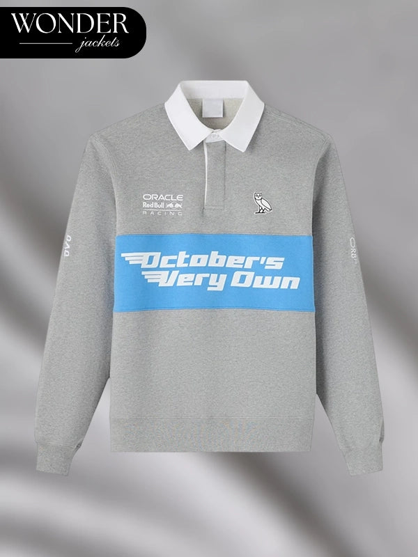 OVO x Red Bull Racing Fleece Rugby Grey Sweatshirt