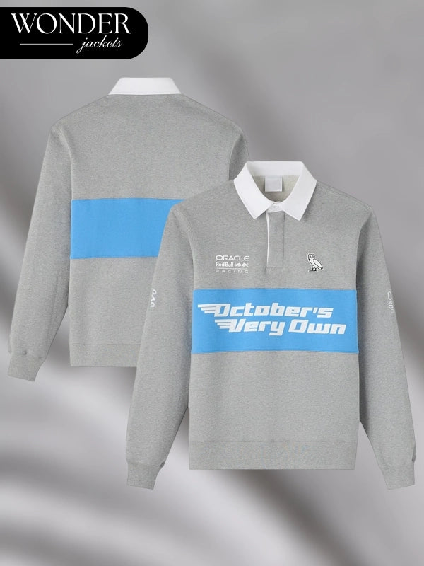 OVO x Red Bull Racing Fleece Rugby Sweatshirt Grey