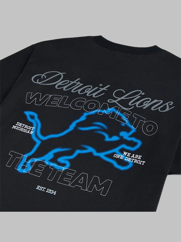 Off Season Detroit Lions Graphic Black T-Shirt