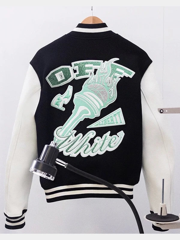 Off White WNBA New york Liberty Varsity Jacket