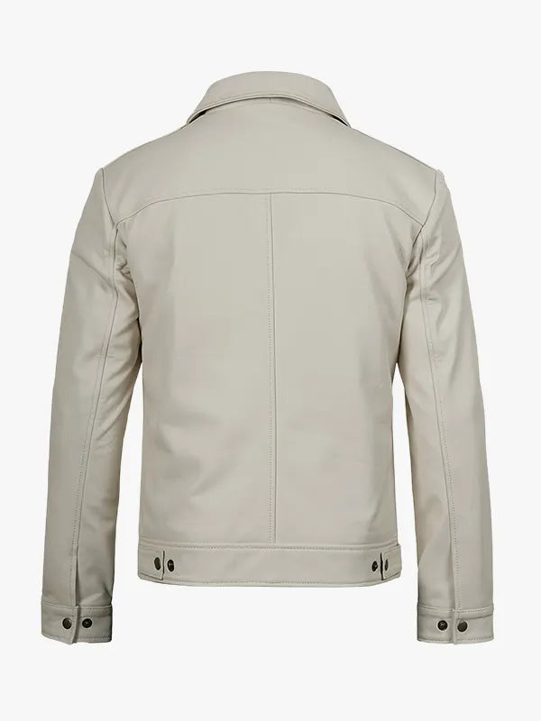 Off White Men’s Harrington Leather Jacket