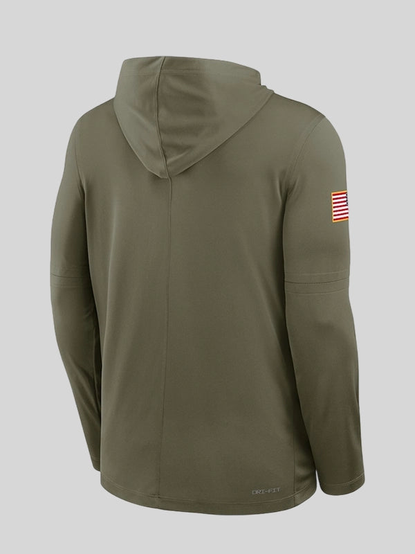 Oregon Ducks Military Appreciation Long Sleeve Hoodie T-Shirt