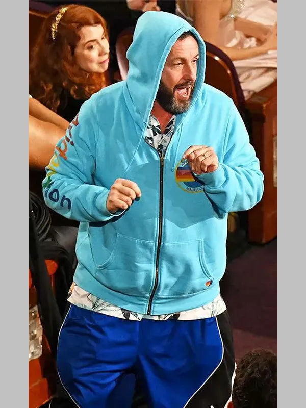 Oscars 2025 Adam Sandler Aviator Nation Hoodie Blue