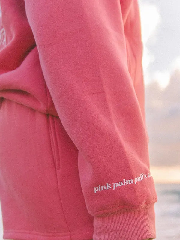 PINK PALM CHASING SUNSET HOODIE