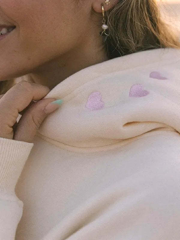 PINK PALM PUFF CHASING SUNSET OVERSIZED HOODIE