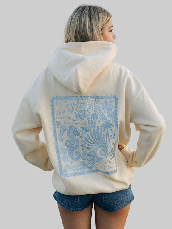 PPP X Embreigh Live in the Moment Hoodie Cream