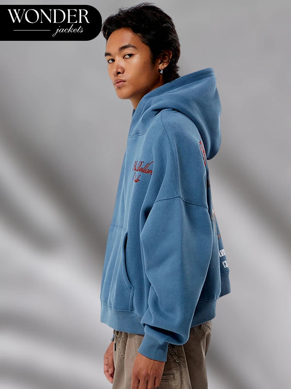 PacSun High Rollers Club Cropped Hoodie Blue