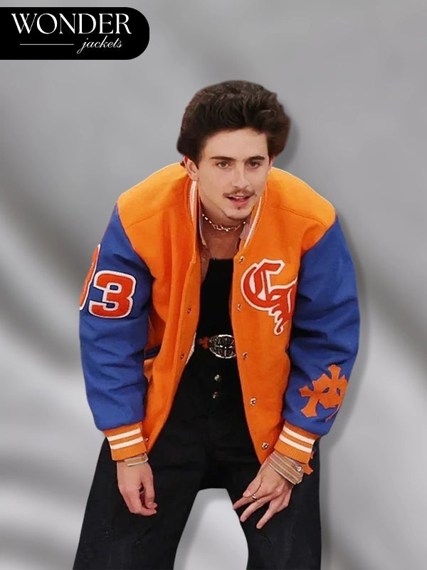 Pacers game Timothee Chalamet Varsity Jacket