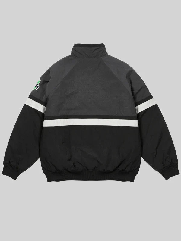 Palace Breakout Half Zip Bomber Jacket Black and Silver