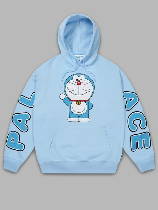 Palace Doraemon Hoodie Original In Blue