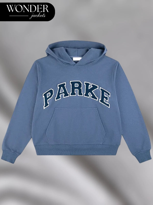 Parke Chenille Varsity Hoodie Blue