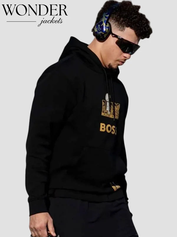 Patrick Mahomes Super Bowl LIX Arrivals Black Pullover Hoodie