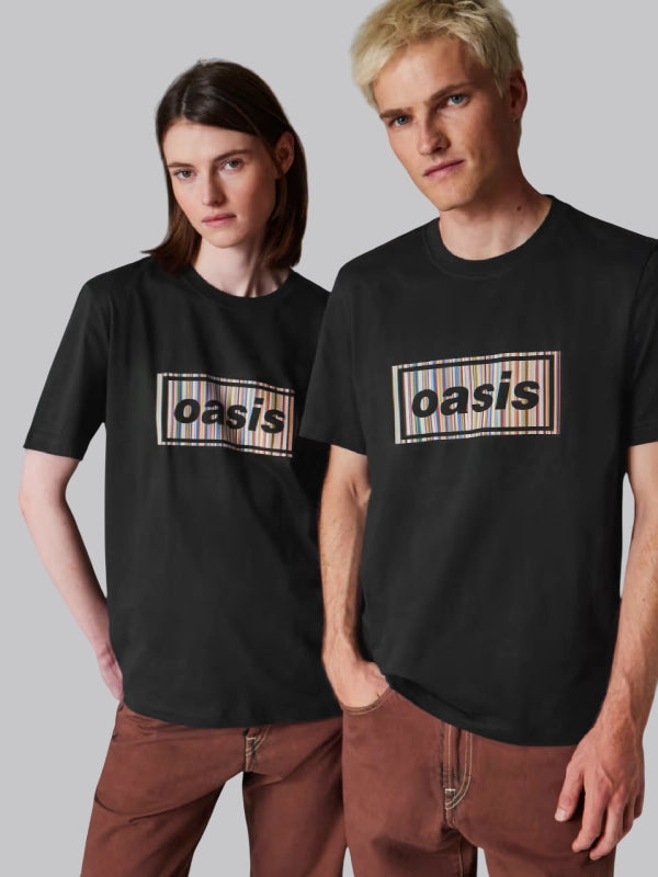Paul Smith x Oasis Black Tee Stripe Logo