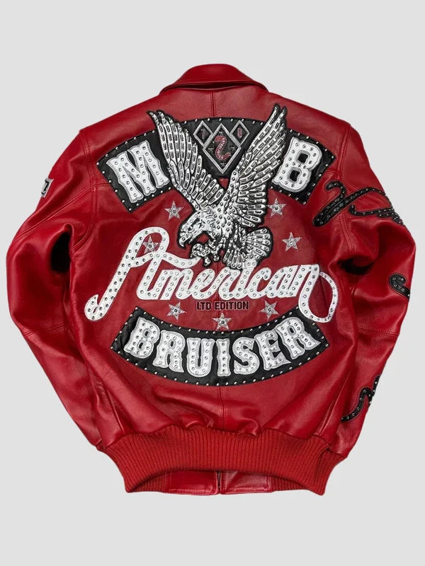 Pelle Pelle American Bruiser Red Leather Jacket