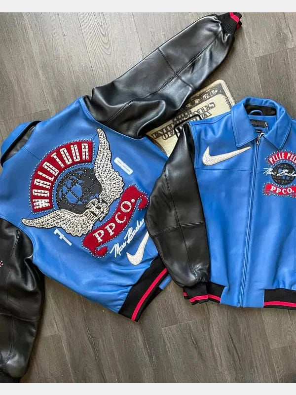 Pelle Pelle World Tour Blue Leather Jacket