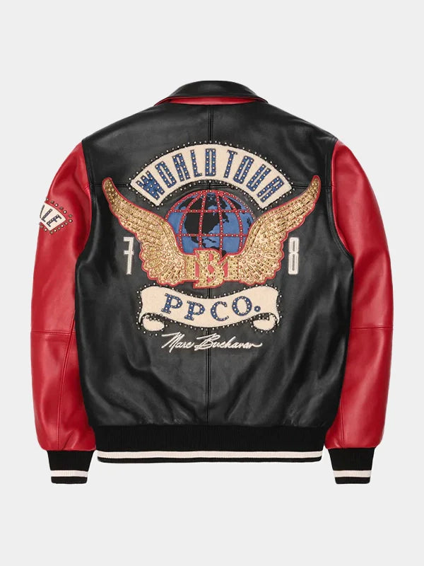 Pelle Pelle World Tour Red Bomber Jacket