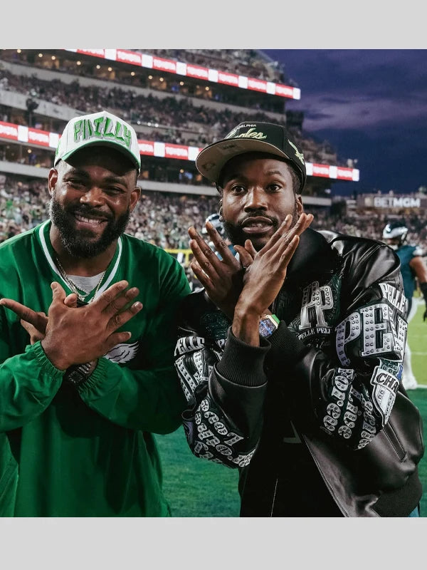 Pelle Pelle Eagles Jacket Meek Mill Black