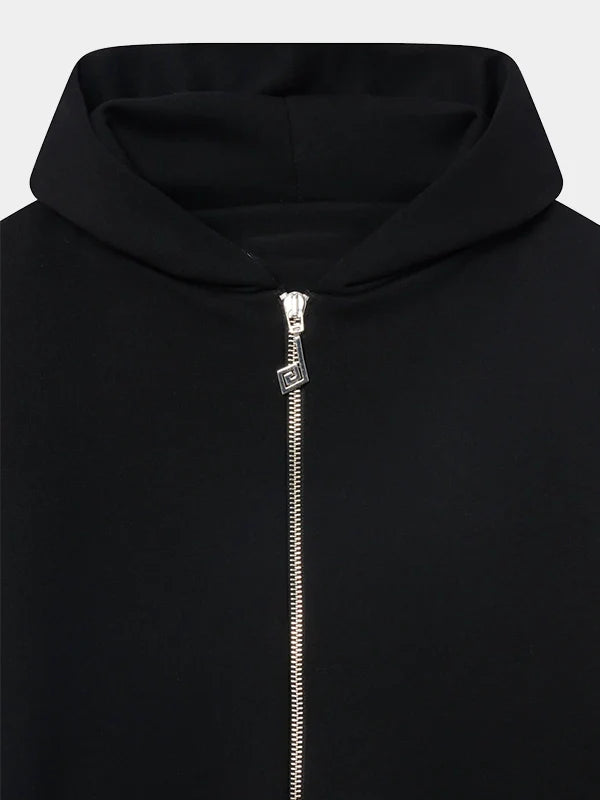 Perplex Zip Up Black Hoodie