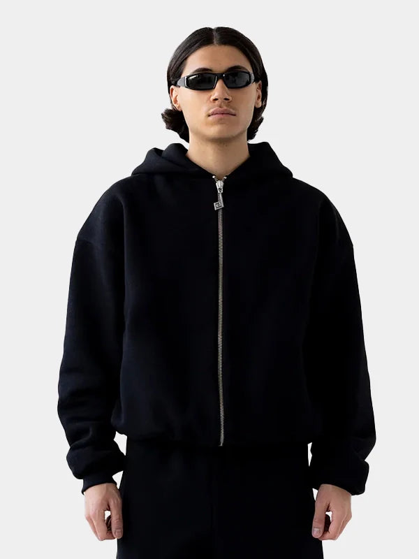 Perplex Zip Up Hoodie Black