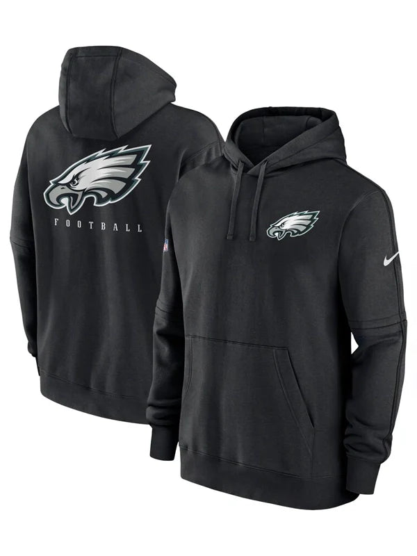 Philadelphia-Eagles-Black-Sideline-Club-Pullover-Hoodie