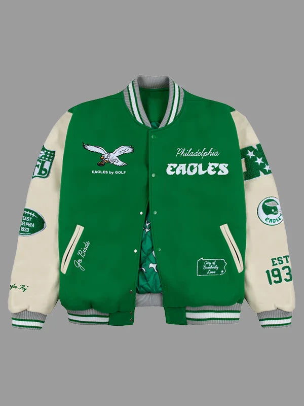 Philadelphia Eagles Golf Wang Letterman Varsity Jacket