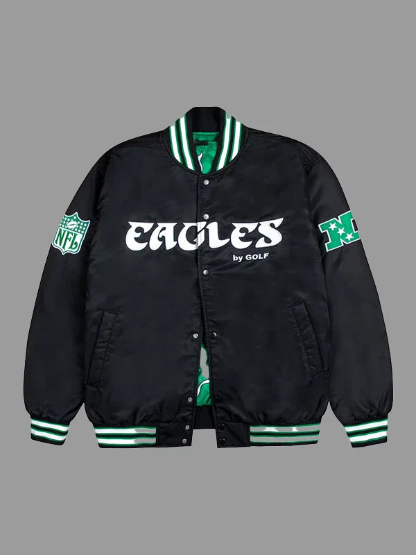 Philadelphia Eagles Golf Wang Satin Bomber Jacket