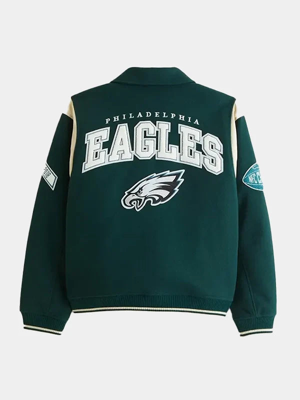 Philadelphia Eagles Green Varsity Bomber Jacket