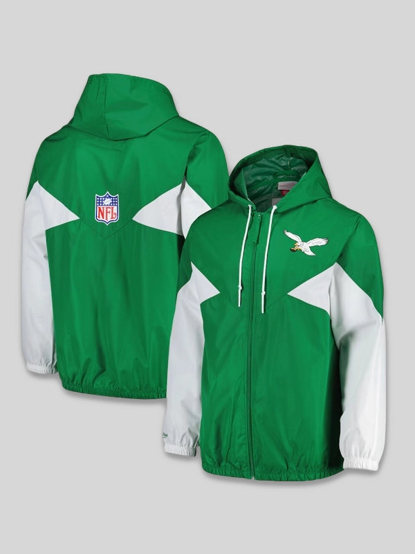 Philadelphia Eagles Mitchell Ness Windbreaker Green Jacket