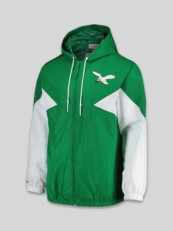 Philadelphia Eagles Mitchell Ness Windbreaker Jacket Green