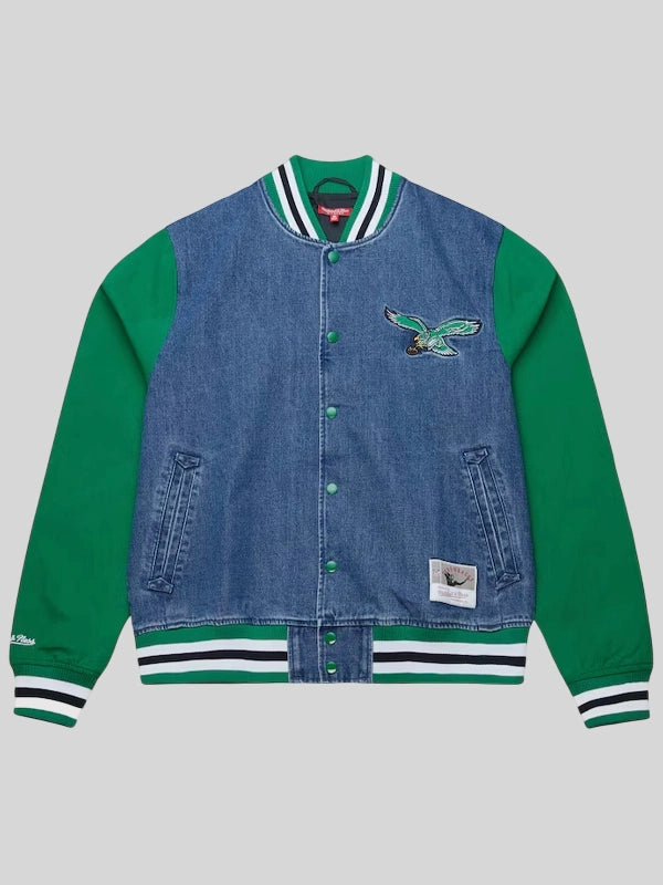 Philadelphia Eagles Denim Kelly Green Jacket
