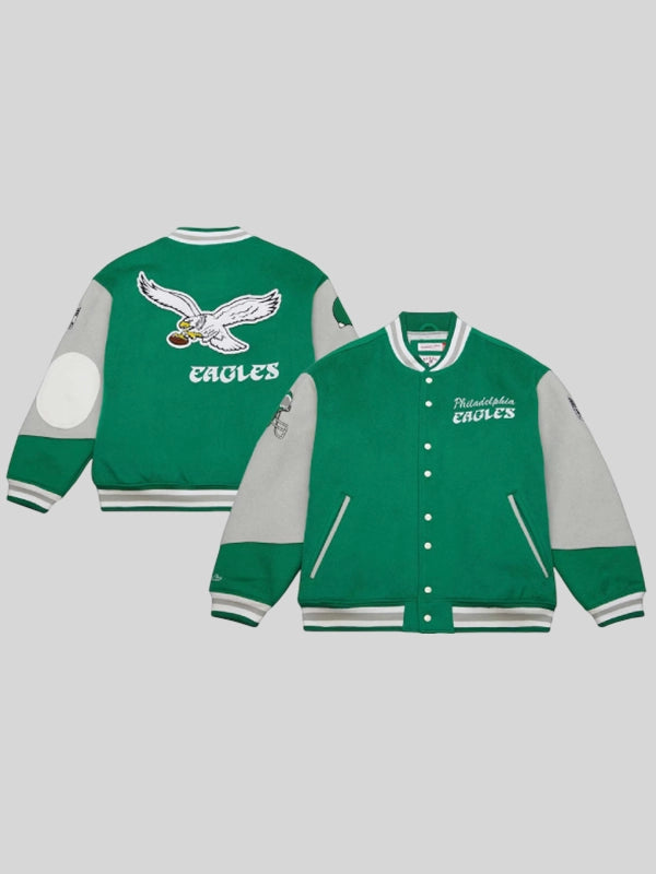 Philadelphia Eagles Kelly Green Varsity Jacket