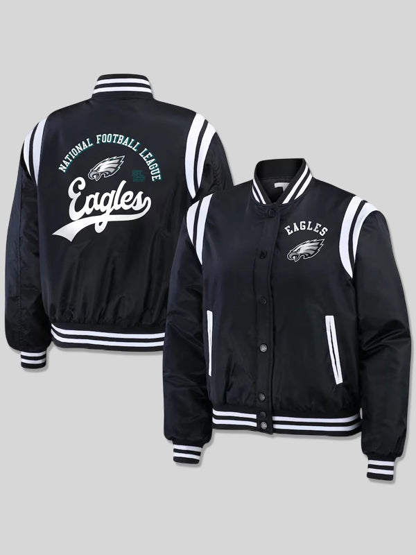 Philadelphia Eagles WEAR by Erin Andrews Black Bomber Jacket