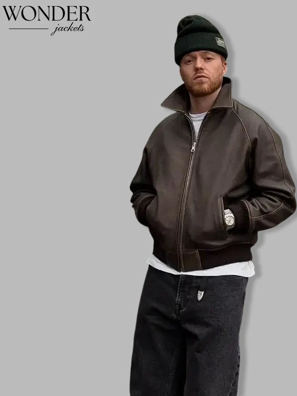 Picante x Bentley Leather Jacket Brown