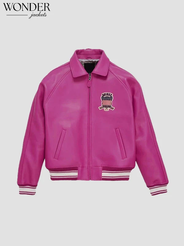 Pink Avirex Leather Jacket