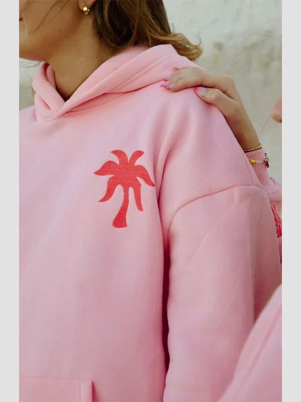 Pink Palm Hoodie